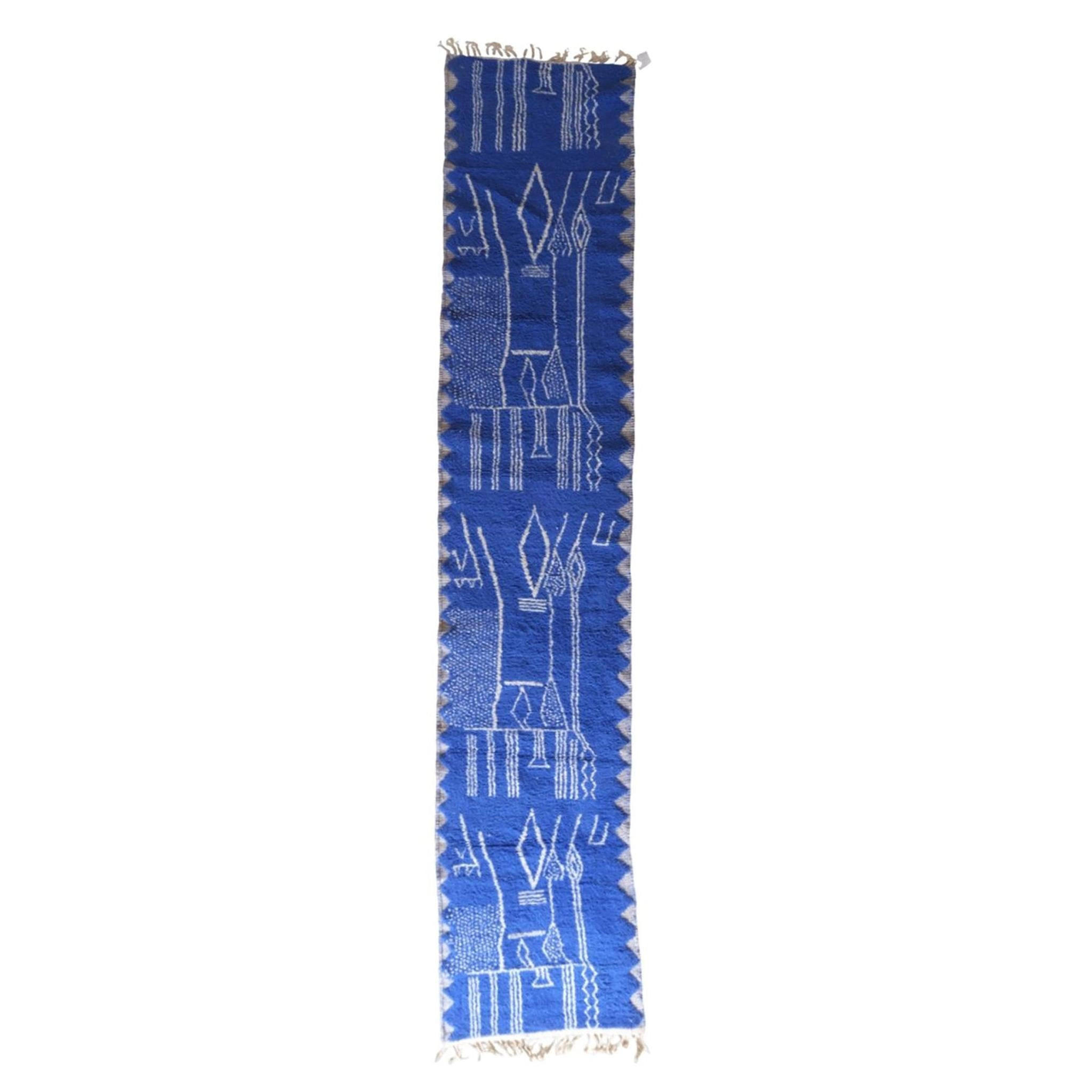 BERBERTEPPICH aus Marokko aus reiner Wolle 200x 300 cm - Blau, Naturmaterialien (200/300cm) - AFK Living