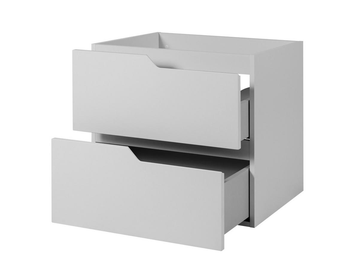BADEZIMMERSCHRANK: weiß, 60 x 57 x 46 cm - Weiß, Holzwerkstoff (60/57/46cm) - 3XE LIVING
