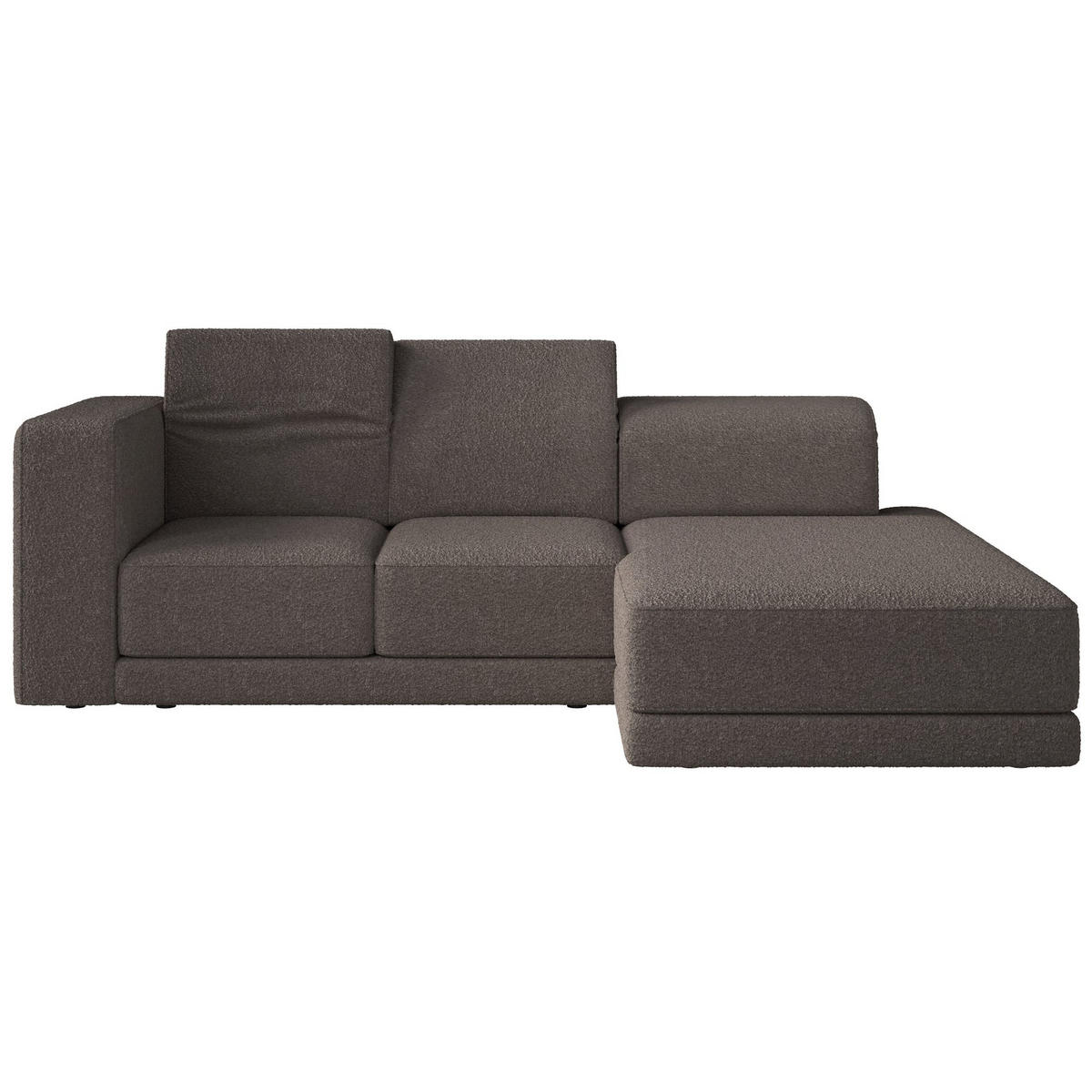 ECKSOFA Novals L-Form, 4-Sitzer, rechts 278 cm - Schwarz/Braun, Holz/Kunststoff (168/278cm) - Selsey