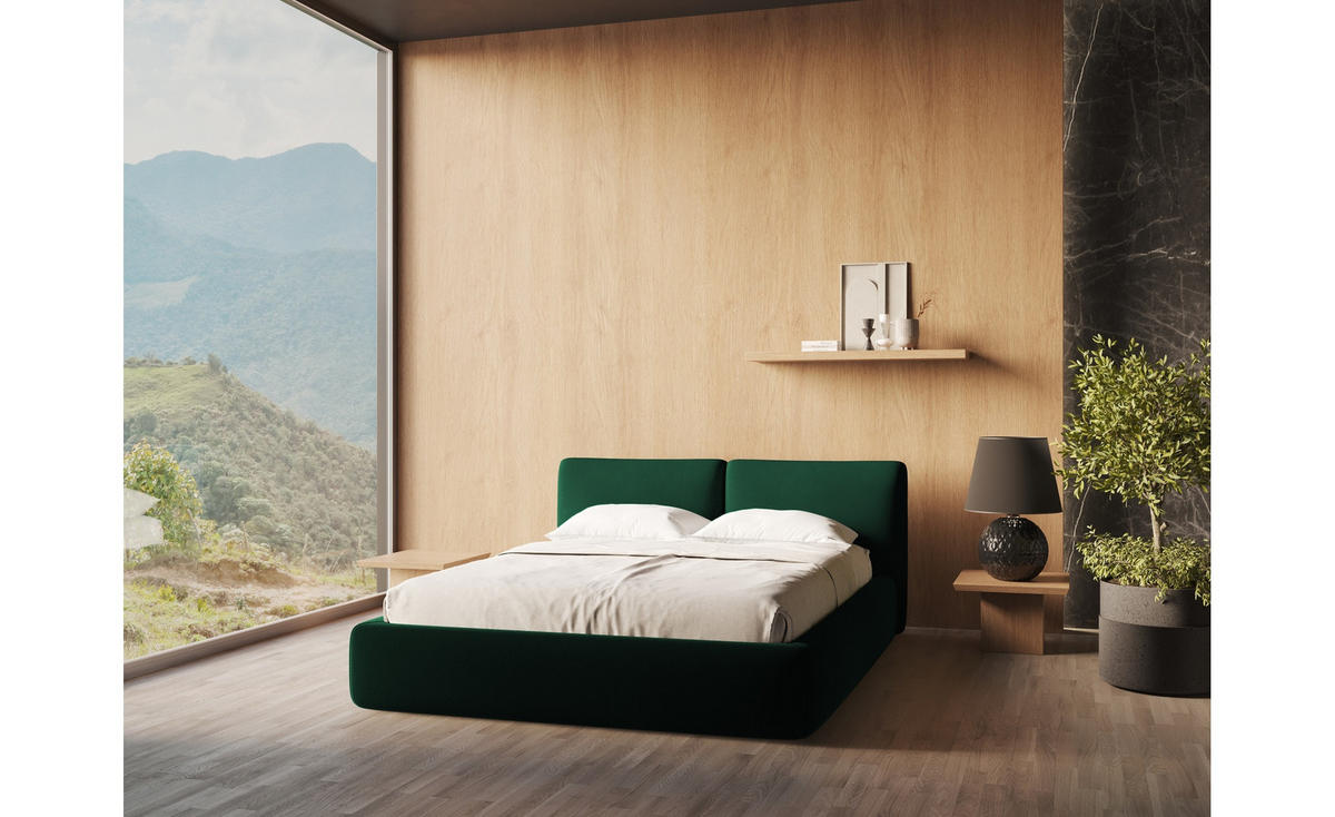 POLSTERBETT mit Bettkasten und Lattenrost 200x228 Violett - Lila/Flieder, Kunststoff/Textil (180/200cm) - Makamii