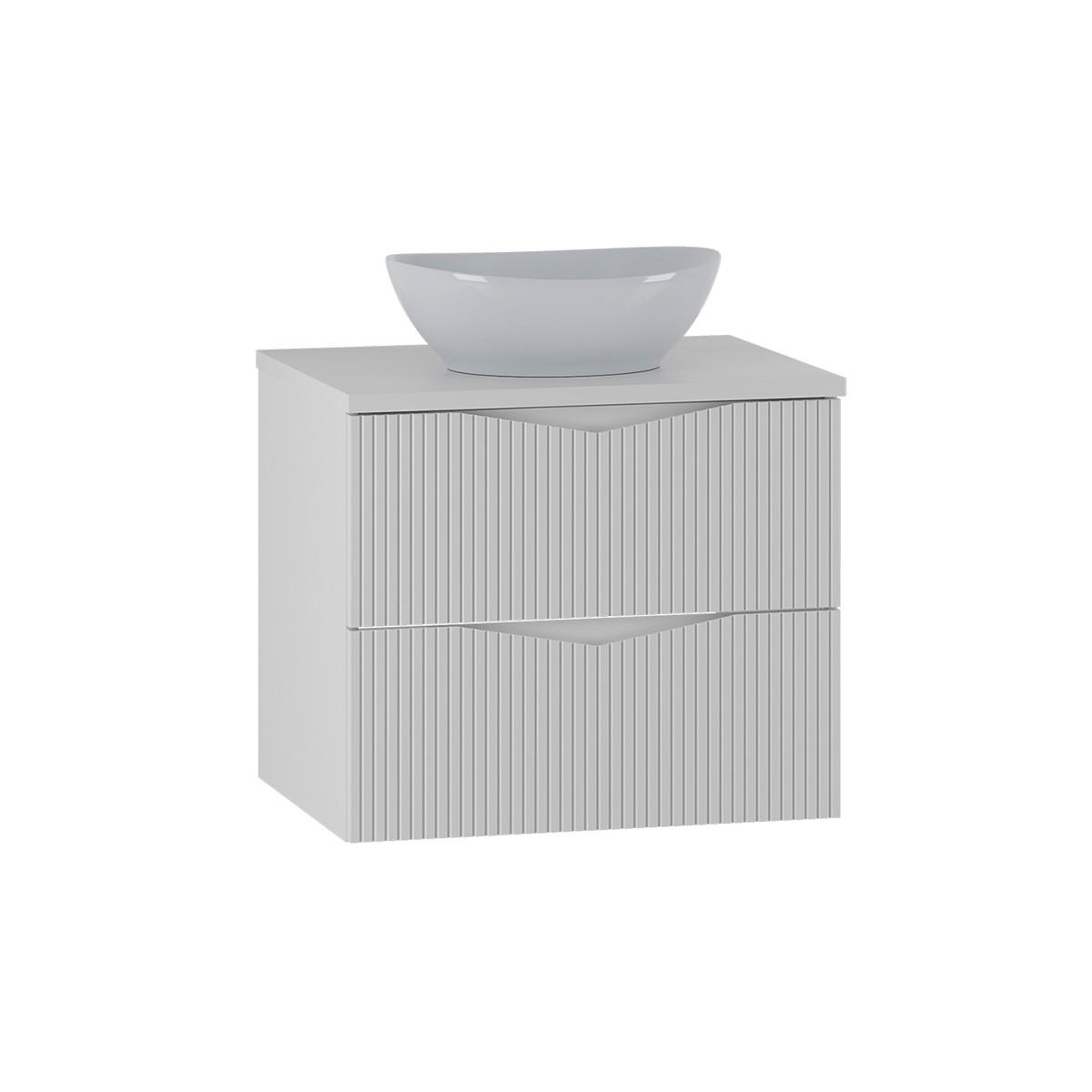 WASCHTISCH 60.6cm Tao Weiß - Weiß, Holzwerkstoff (60.6/50/45.8cm) - Petits-meubles