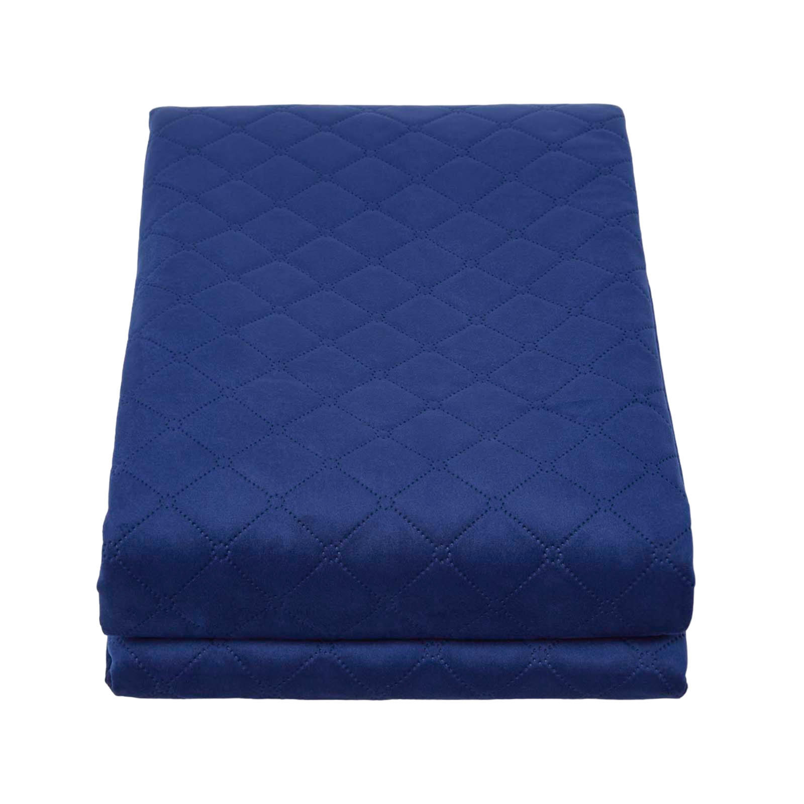 SAMT-WOHNDECKE 150/200 cm, gesteppt - Dunkelblau, Textil (150/200cm) - Homescapes