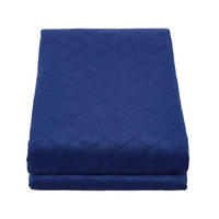 SAMT-WOHNDECKE 150/200 cm, gesteppt - Dunkelblau, Textil (150/200cm) - Homescapes