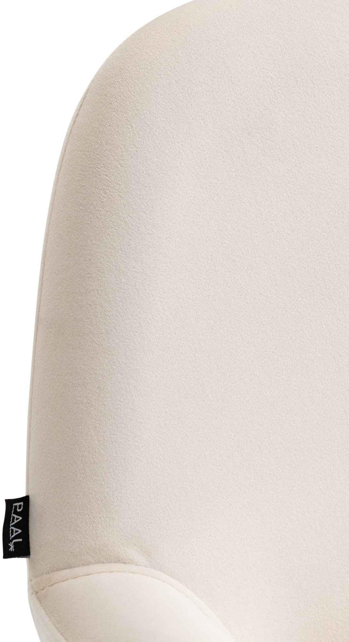 BARHOCKER Samt creme - Goldfarben/Creme, Textil/Metall (51/89/52cm) - CLP