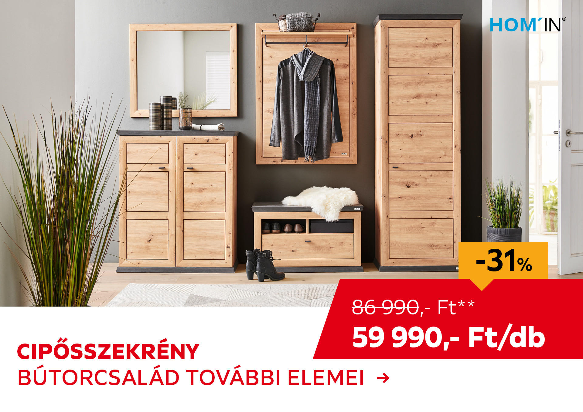 CIPŐSSZEKRÉNY Kiemelt termék 86990 Ft.- helyett 59990 Ft.-