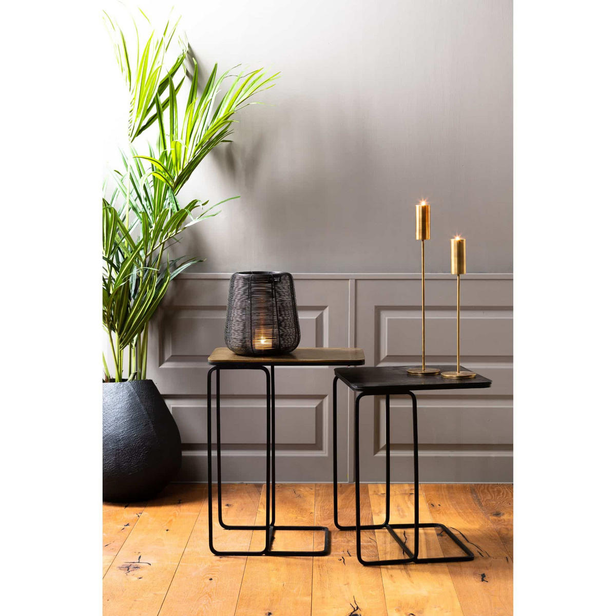 BEISTELLTISCH LAJA, Metall, Bronze - Bronzefarben, Metall (46/31/57cm) - Light & Living