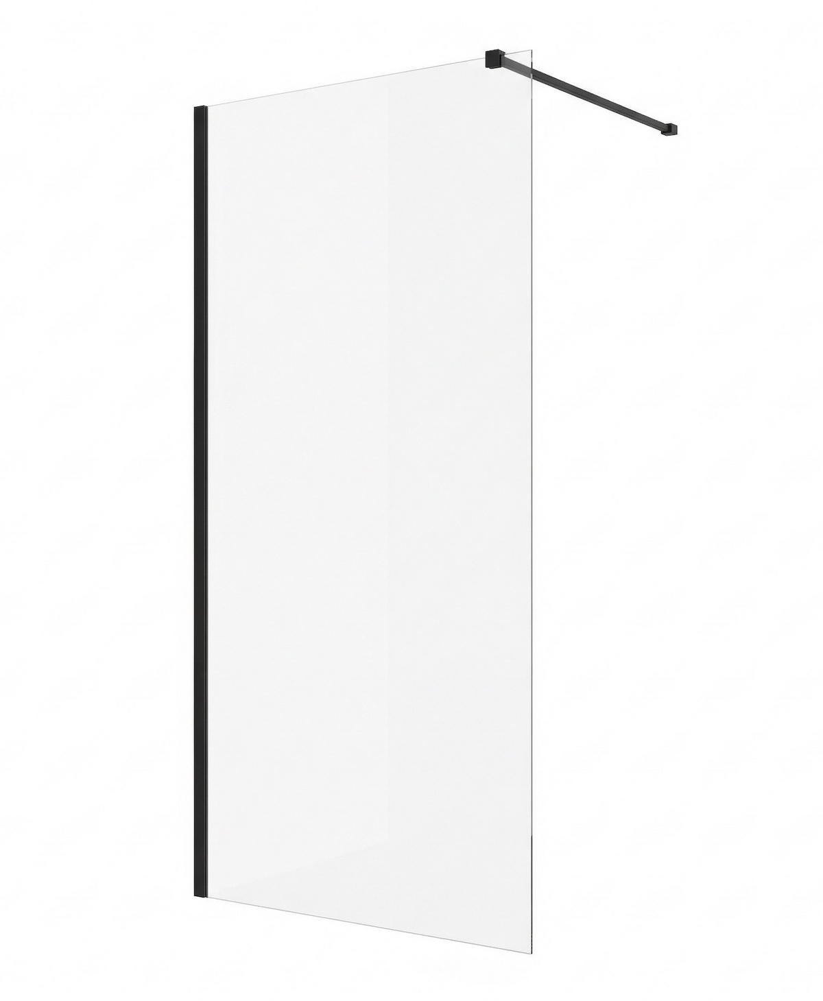 DUSCHWAND Florida - 70 x 200 cm - Schwarz - Walk-In Duschabtrennung aus Sicherheitsglas - Schwarz, Glas (70/200cm) - Badplaats