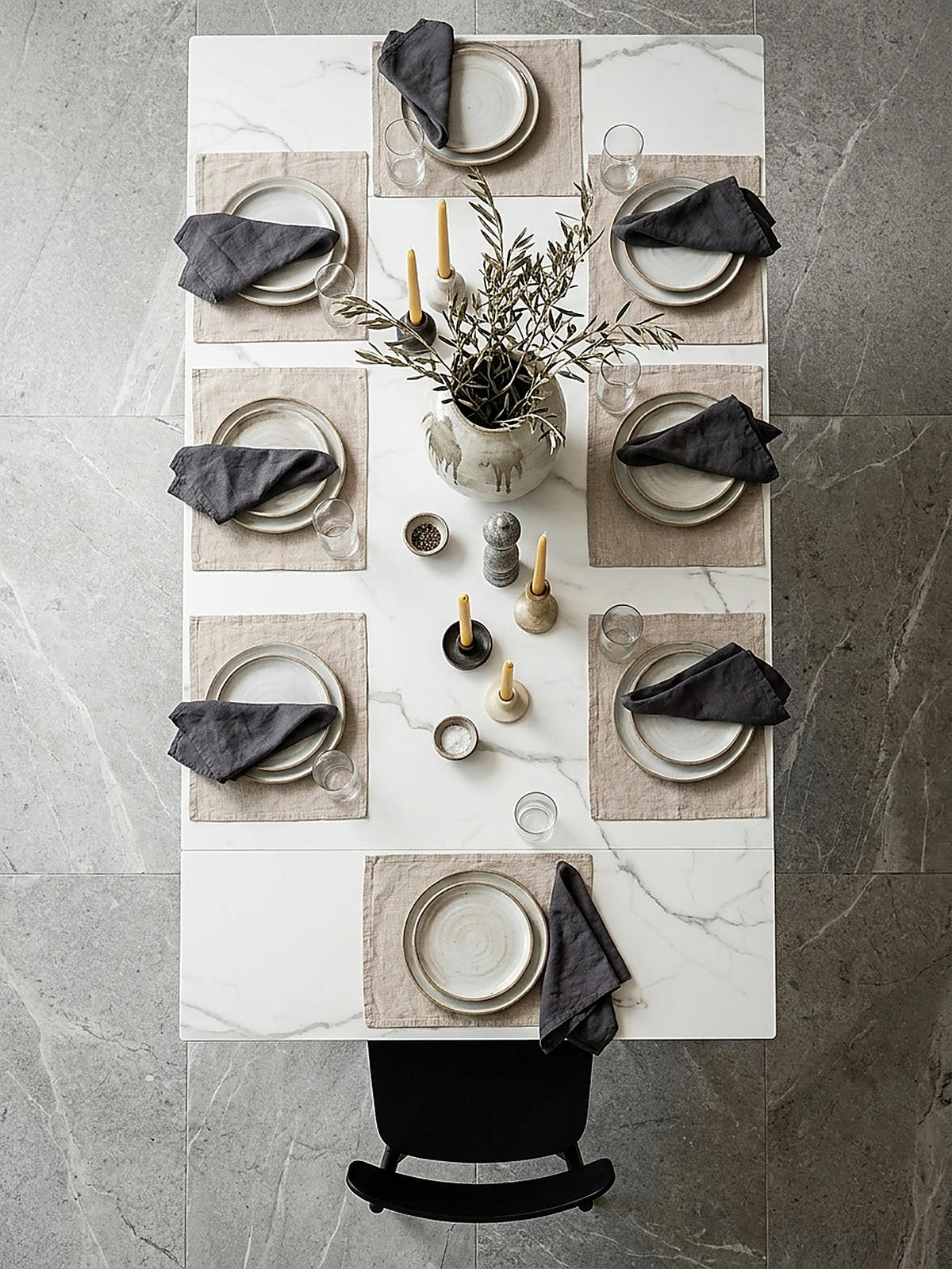 ESSTISCH Ausziehbar Keramik Glas Marmoroptik Rechteckig Groß, Weiß 180x95x76 cm - Schwarz/Weiß, Keramik/Metall (95/180/76cm) - KADIMA DESIGN