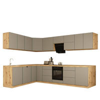 WINKELKÜCHE 320cm x 200cm- Langen KL15-M320 - in Beige/Matt - Beige, Holz (520/212/52cm)