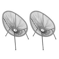 SESSEL Acapulco Grau 2er-Set - Grau, Kunststoff (78/89/92cm) - Happy Garden