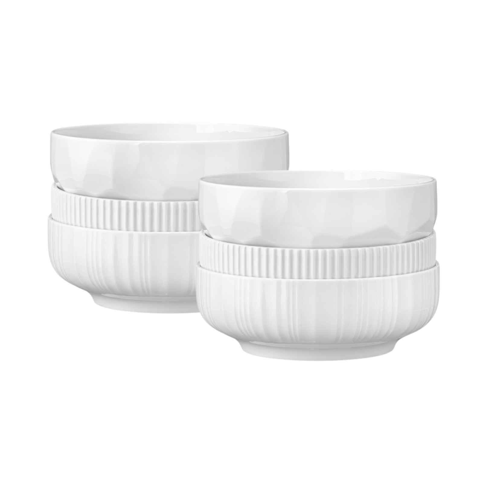 FOODBOWL-SET Sento Relief weiß ø 20 cm 6-tlg. - Weiß, Keramik (20.2cm) - Seltmann Weiden