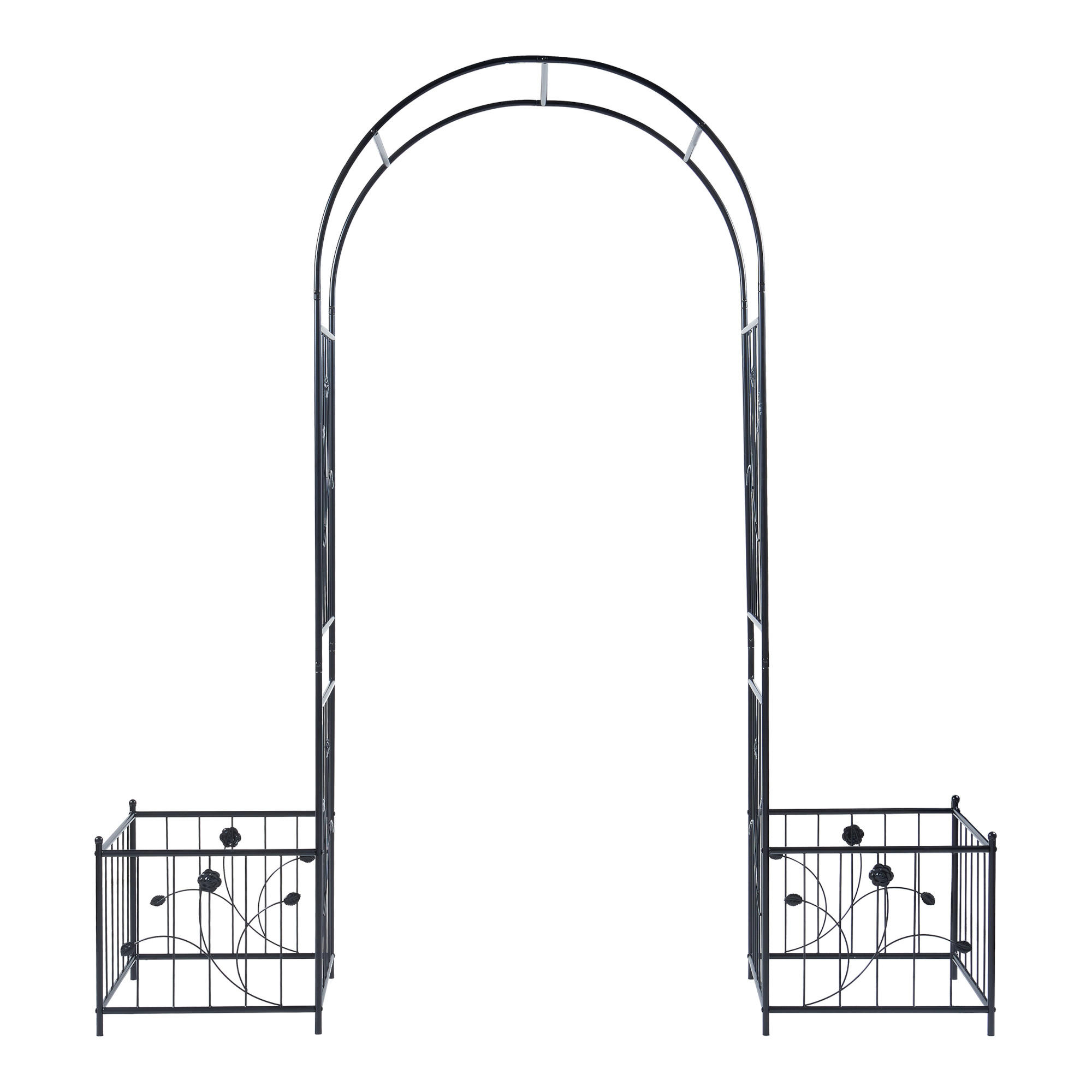ROSENBOGEN Barisciano - Schwarz, Metall (202/220/50cm) - casa.pro