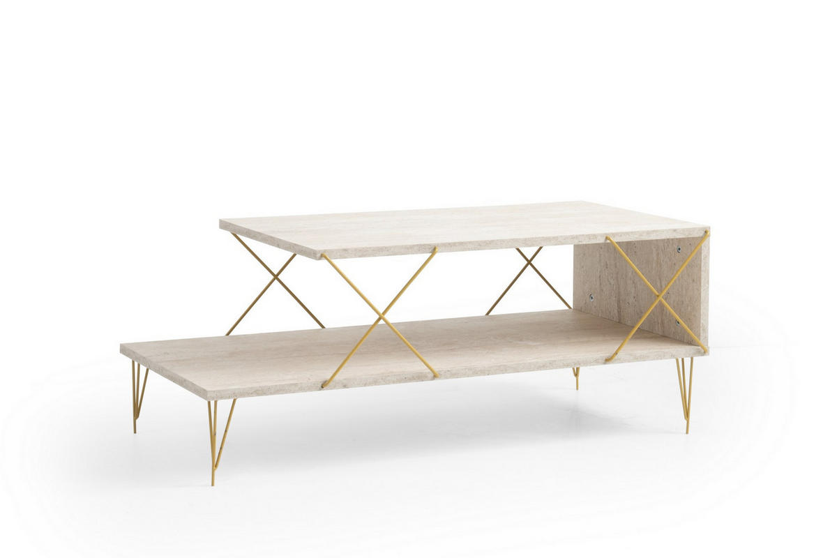 COUCHTISCH loire beige - Beige, Holz (100/50/40cm) - Habitat Garten