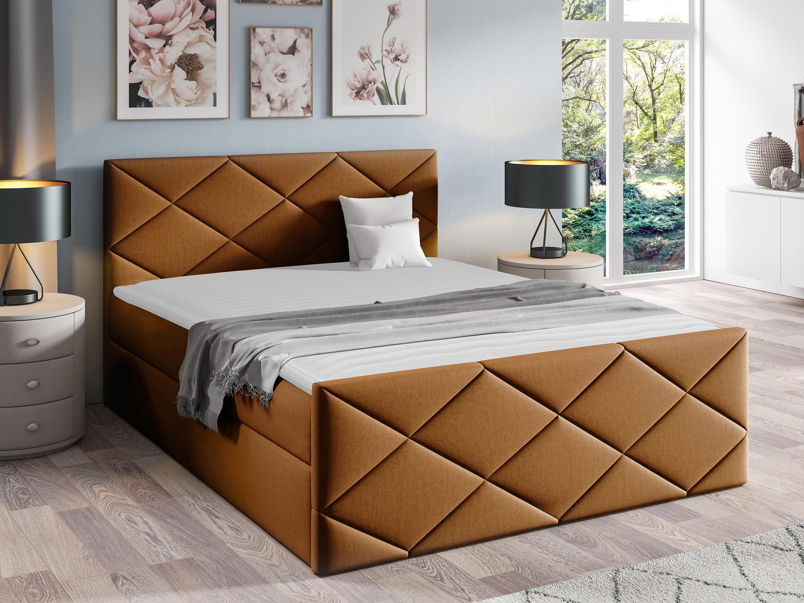 BOXBETT Herkules - Bronzefarben, Holz (180/200cm) - MIRJAN24