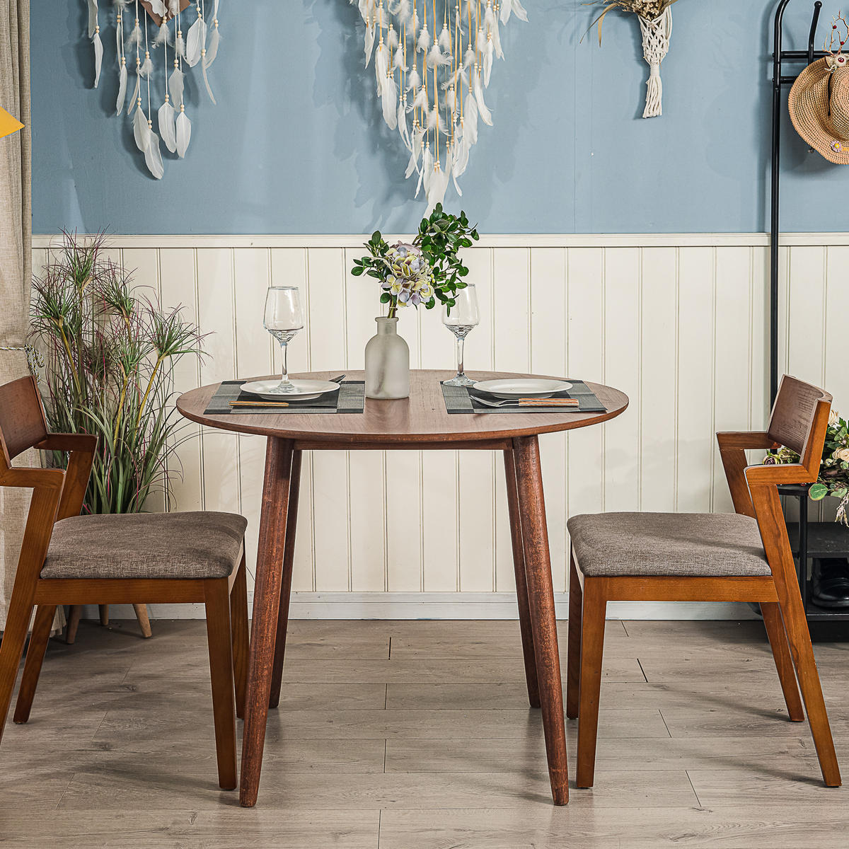 ESSTISCH Rund Braun 90 x 90 x 75 (cm) - Braun, Holz (90/90/75cm) - Nordlys