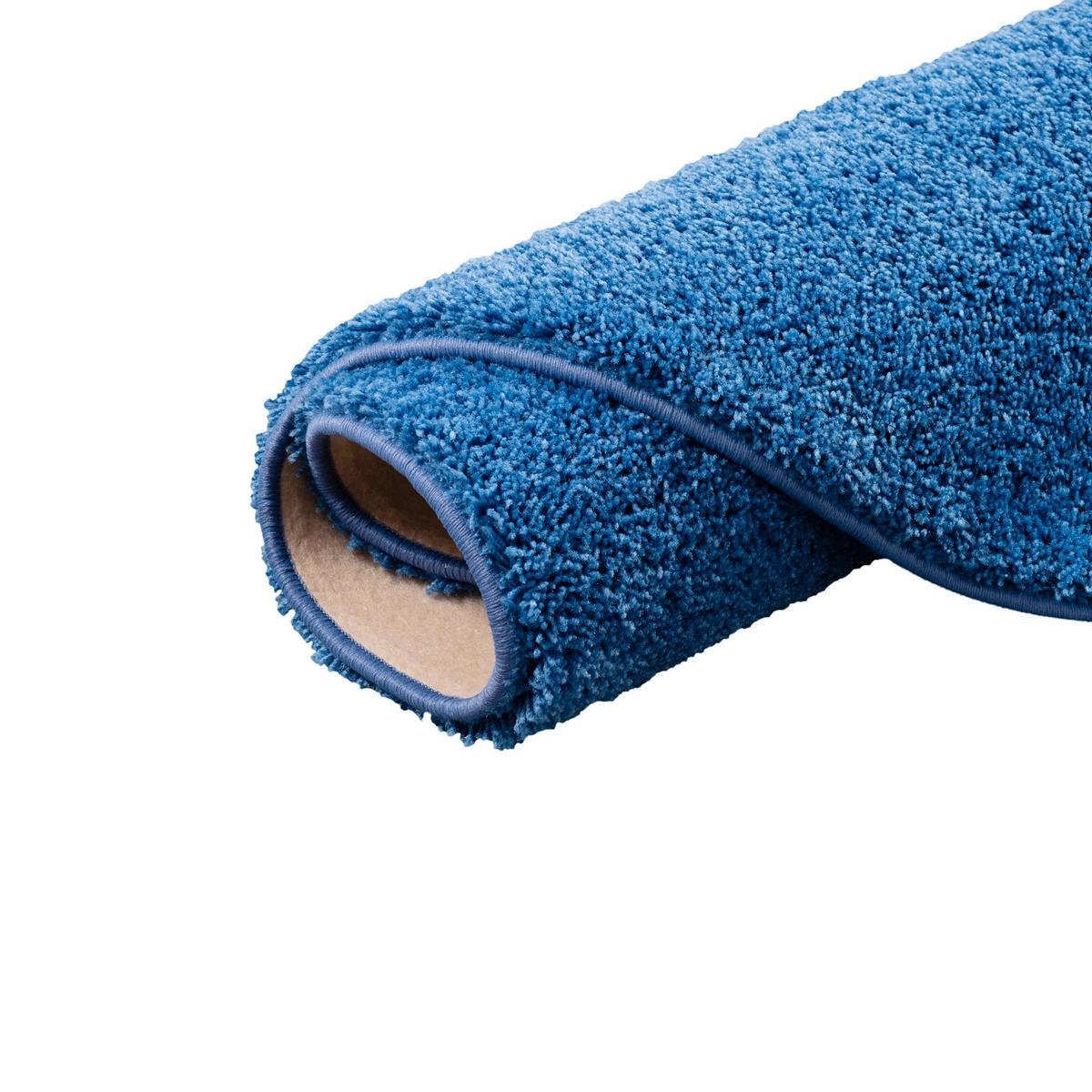 HOCHFLOR SHAGGY TEPPICH PALACE RUND - Blau, Textil (160/160cm) - Snapstyle