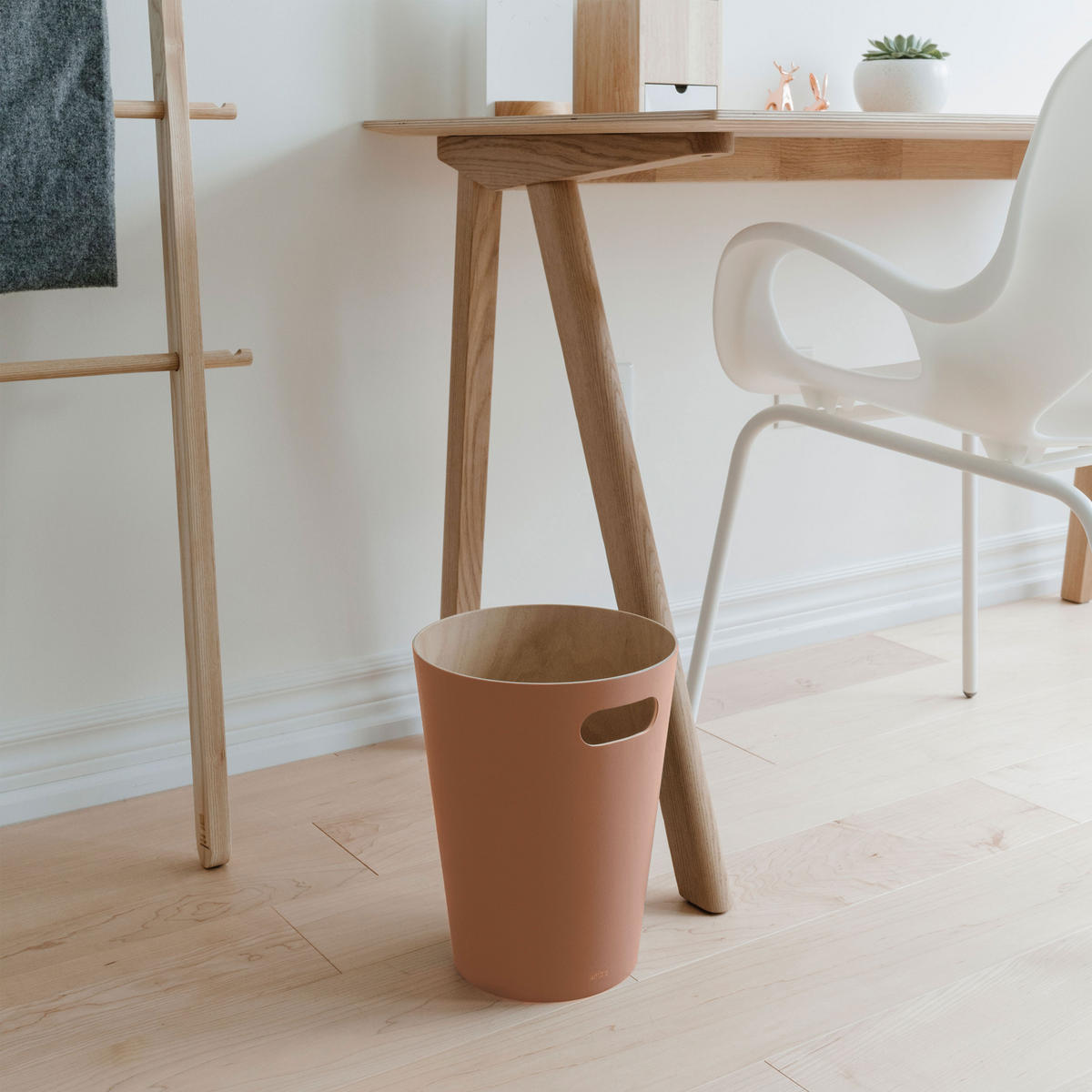 ABFALLEIMER Woodrow, Terrakotta Braun - Braun, Holz (23/28/23cm)