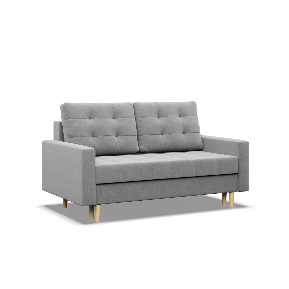 SOFA 2-SITZER MIT SCHLAFFUNKTIONELMA, Grau - Grau, Textil (152/88/92cm)