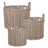 BLUMENKORB Braun Pendula - Braun, Kunststoff (29cm) - Beliani