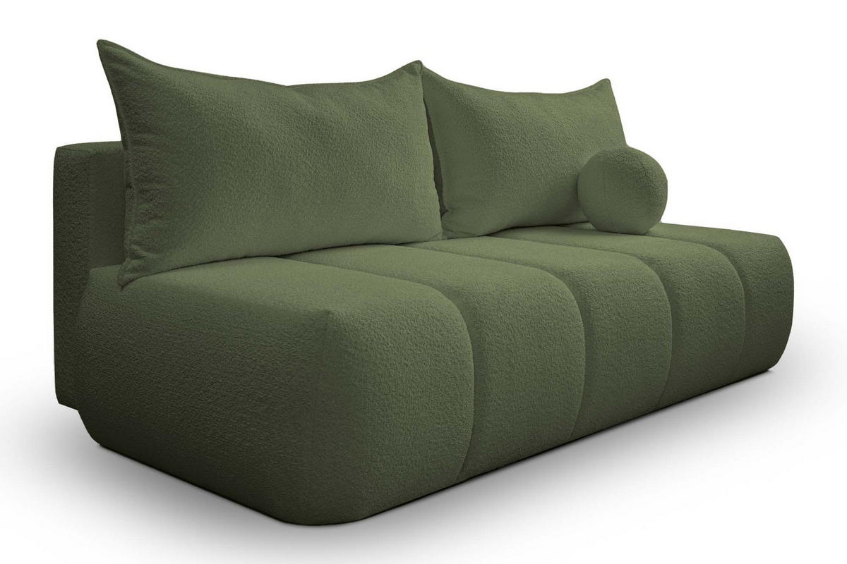 SCHLAFSOFA PIANO Olive - Olivgrün, Holz (207/91/103cm) - Kaiser Möbel