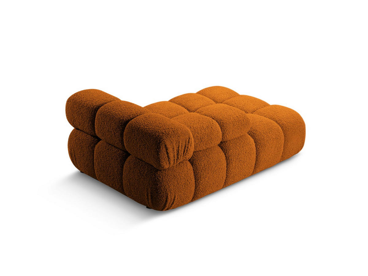 CHAISELONGUE links Bellis aus Boucle ziegelrot - Orange, Textil (94/70/155cm) - Micadoni