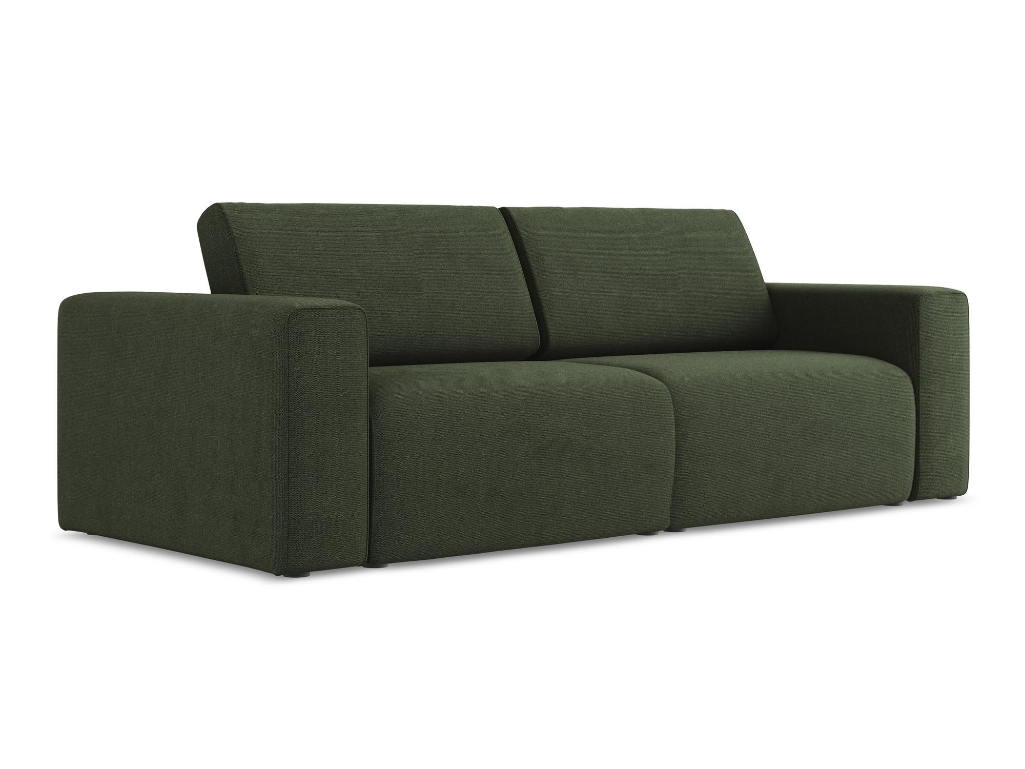 3-SITZER SOFA Strukturstoff Stoff Grün - Blau/Schwarz, Kunststoff/Textil (224/80/103cm) - Makamii