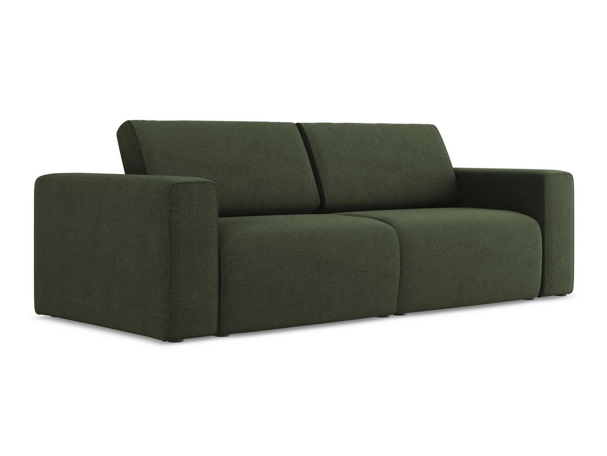 3-SITZER SOFA Strukturstoff Stoff Grün - Blau/Schwarz, Kunststoff/Textil (224/80/103cm) - Makamii
