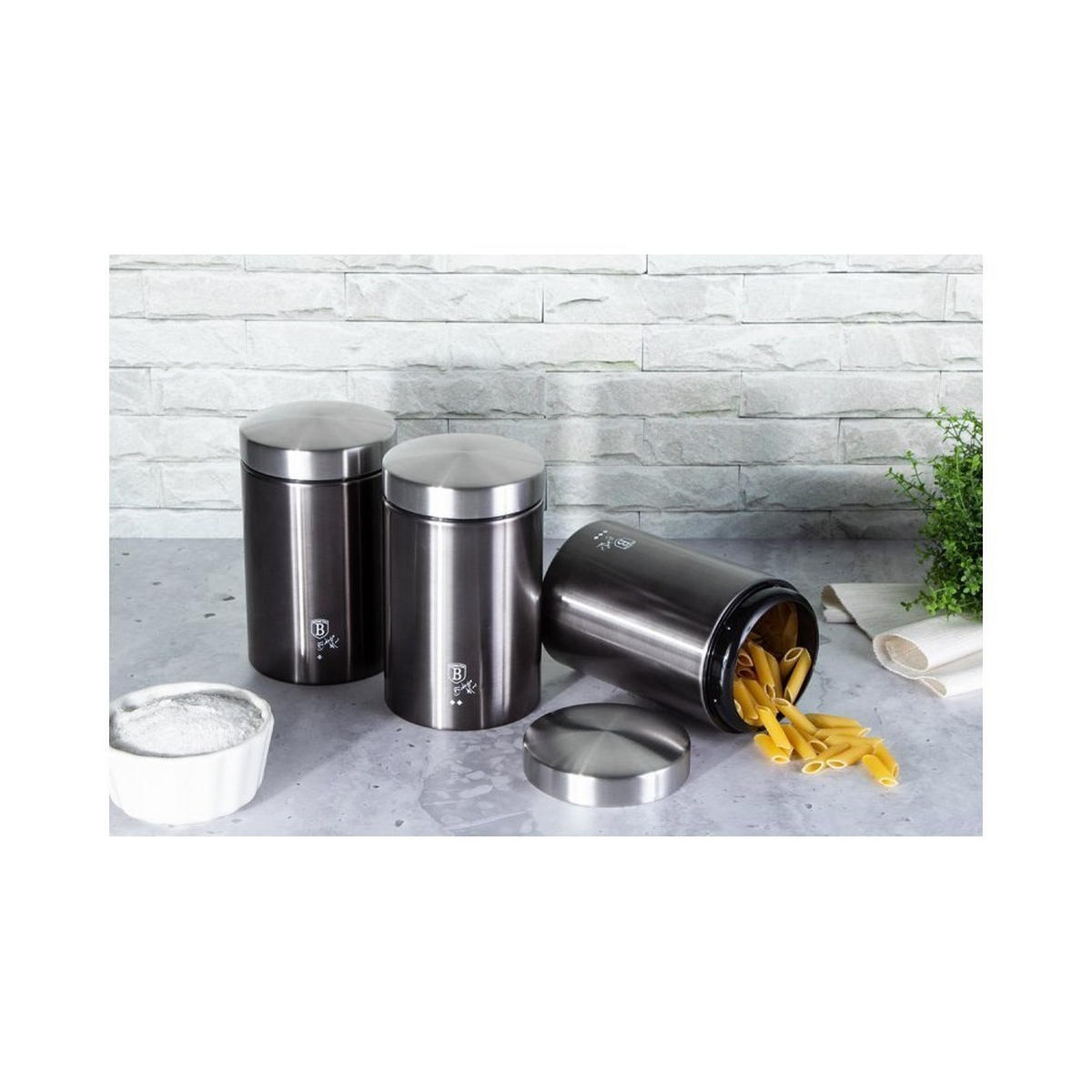 BROTKASTEN Graphit 38/28/18.5 cm BH6732 - Graphitfarben, Metall (28/18.5/38cm) - Berlinger Haus