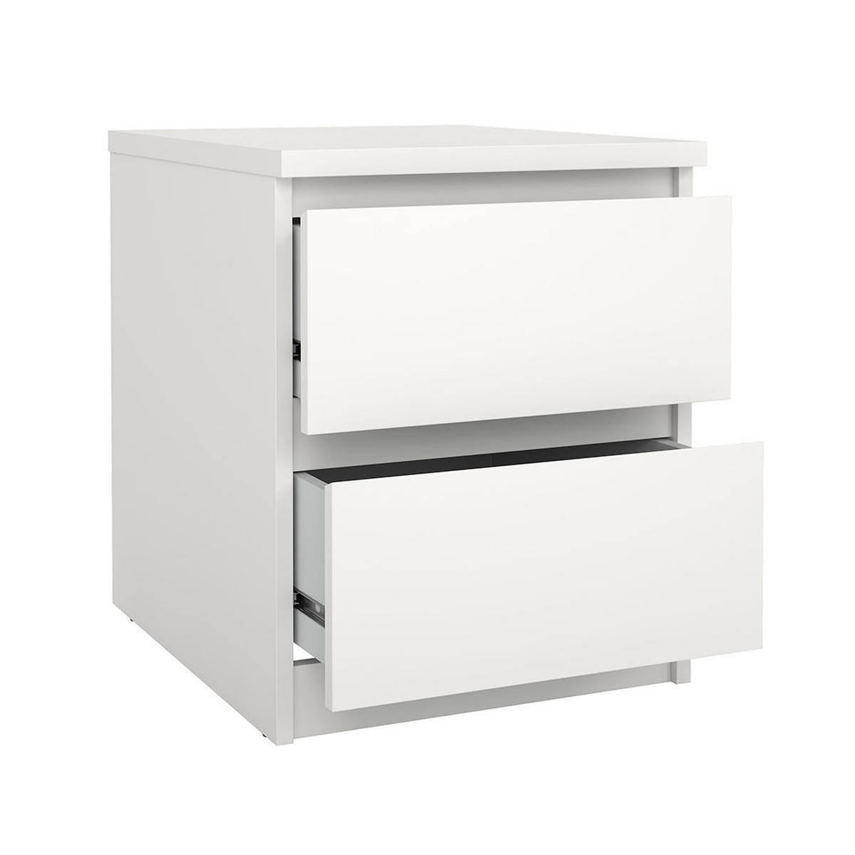 NACHTTISCH, Naia, Weiß, Holzwerkstoff, 41 x 50 x 50 cm - Weiß, Holzwerkstoff (41/50/50cm) - ebuy24