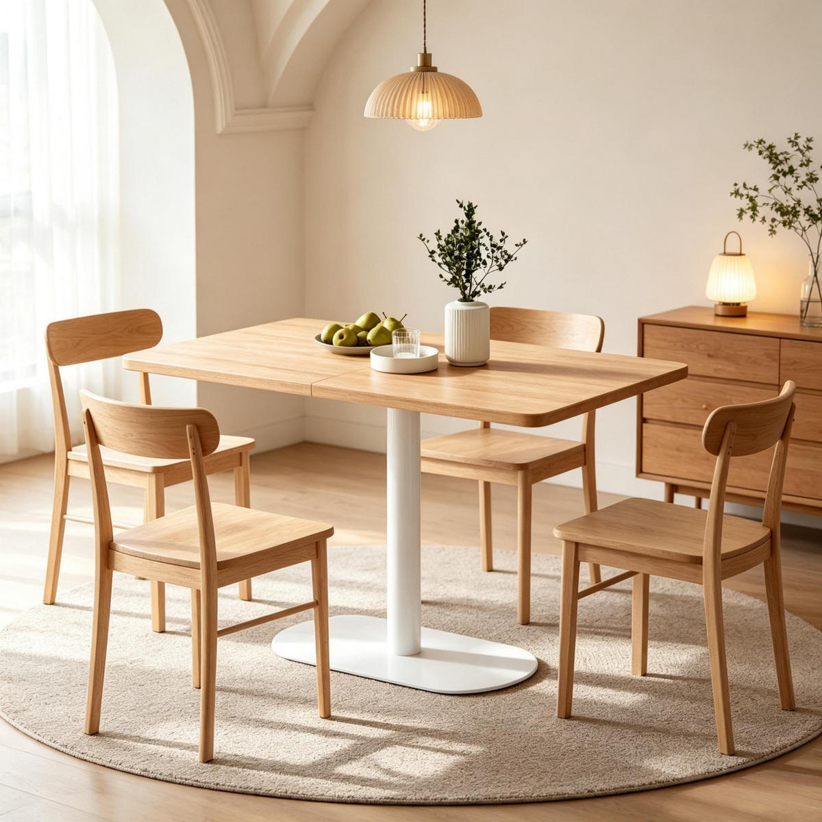 ESSTISCH 120/70/75 cm mit zentralem Fuß DE-39954 Eiche - Eichefarben, Holzwerkstoff (70/120/75cm) - ComfortXL
