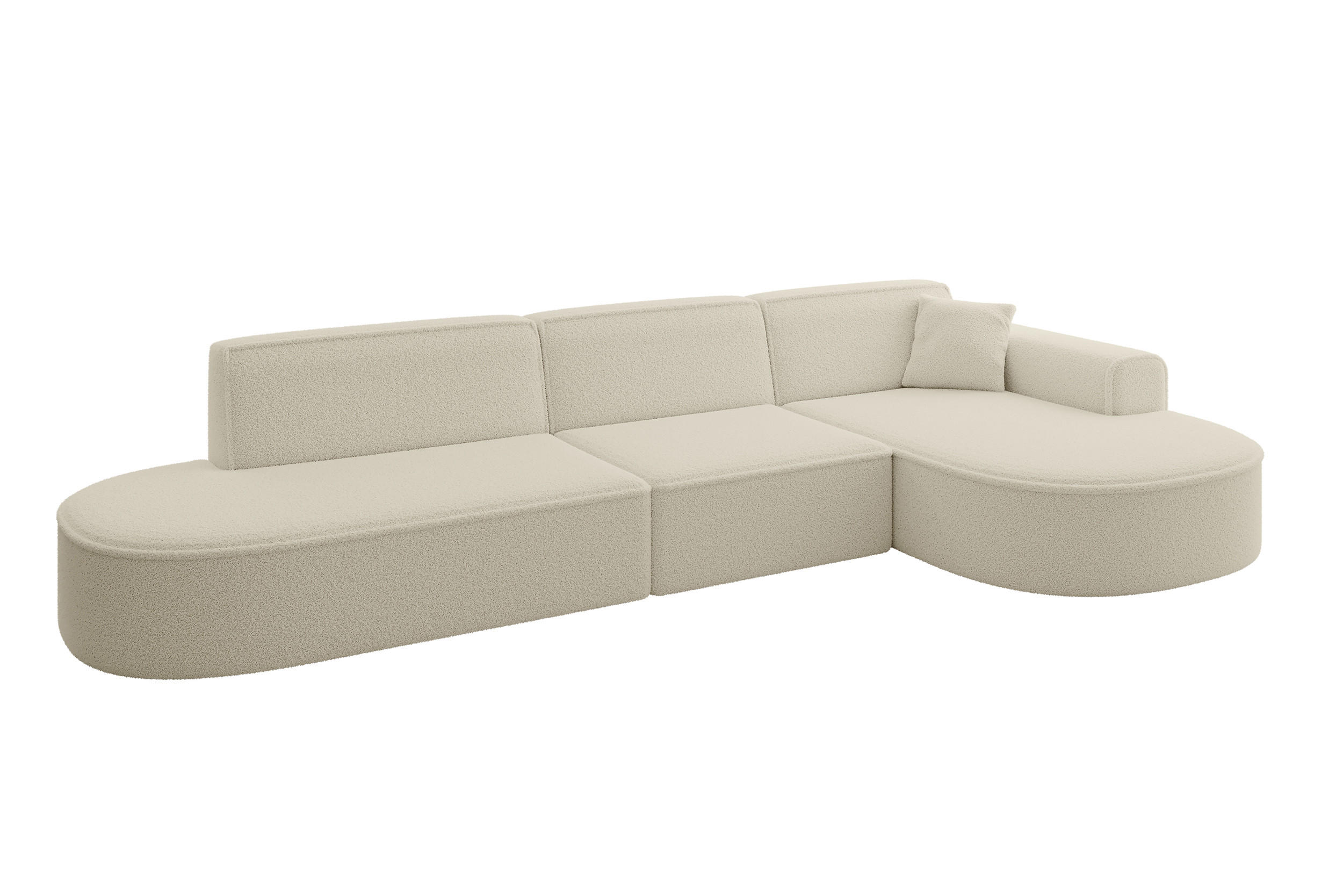 ALTDECOR ROHOVÁ SEDACÍ SOUPRAVA s otomanem vpravo MARI-L2 – 328 x 171 x 79 cm, béžová buklé