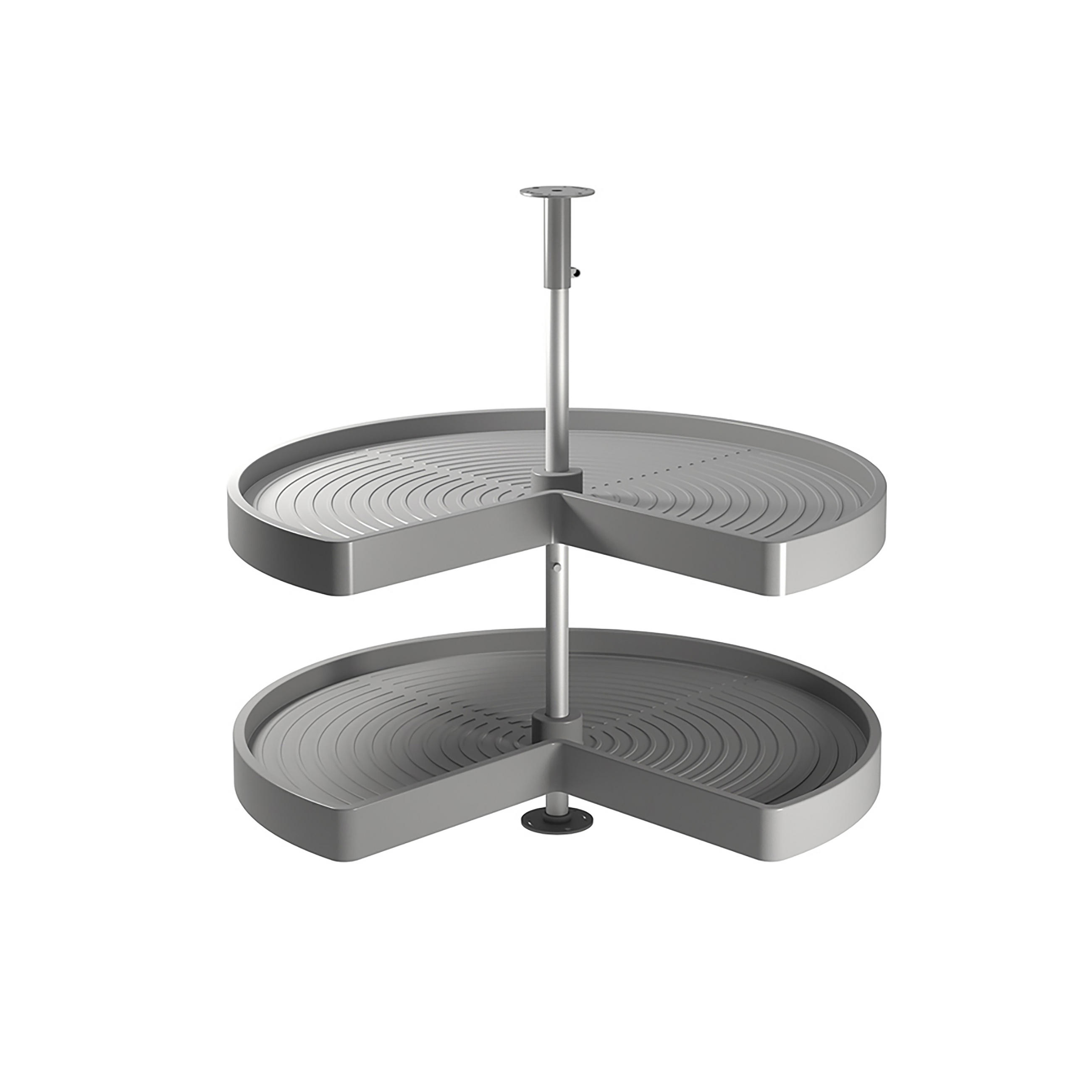 DREHPLATTEN Shelvo 3/4, für 800mm Modul, Kunststoff und Aluminium, Grau 2er-set - Grau, Kunststoff (80/77/80cm) - EMUCA