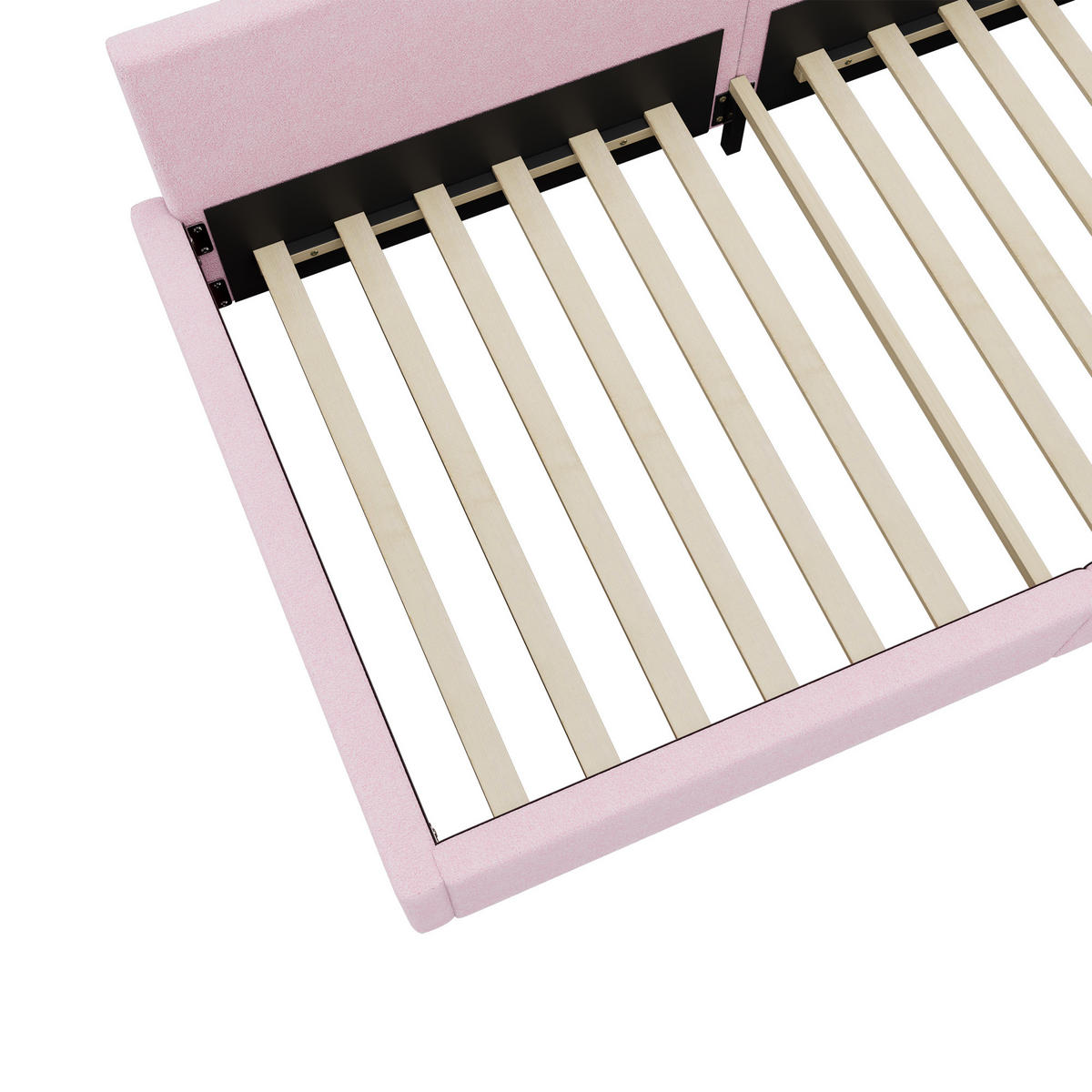 TAGEBETT 90x200cm Rosa Vliesimitat LED-Umgebungslicht Fernbedienung - Pink, Holz (90/200cm) - FLIEKS