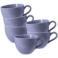 MILCHKAFFEETASSEN Beat Color Glaze Fliederblau 0,35 l 6er Set - Violett, Keramik (0.35L) - Seltmann Weiden