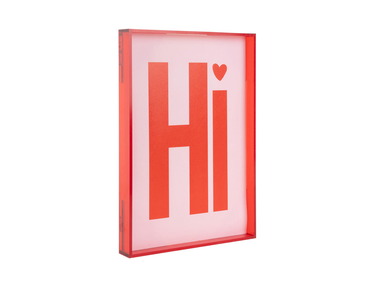 WANDBILD Wall Art Hi Rot 3/22/31 cm - Rot, Kunststoff (22/31/3cm) - Present Time