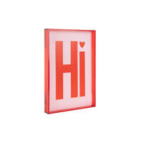 WANDBILD Wall Art Hi Rot 3/22/31 cm - Rot, Kunststoff (22/31/3cm) - Present Time