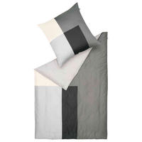 SATIN BETTWÄSCHE ART - Grau, Textil (155/220cm) - Schöner Wohnen