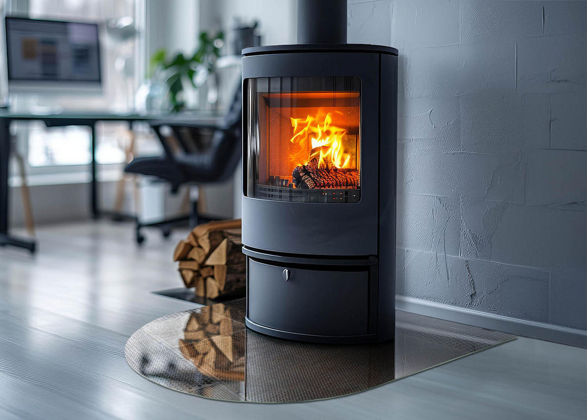 GLASPLATTE für Kamin 80x70 cm Beige - Beige, Glas (80/70/0.4cm) - ArtPrintCave