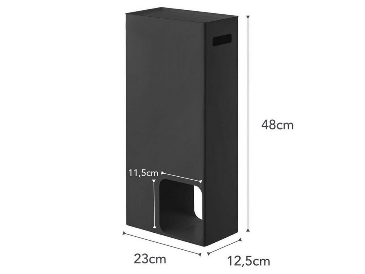 TOILETTENPAPIER-AUFBEWAHRUNG Tower schwarz Metall 12/23/48 cm - Schwarz, Metall (12/48/23cm) - Yamazaki