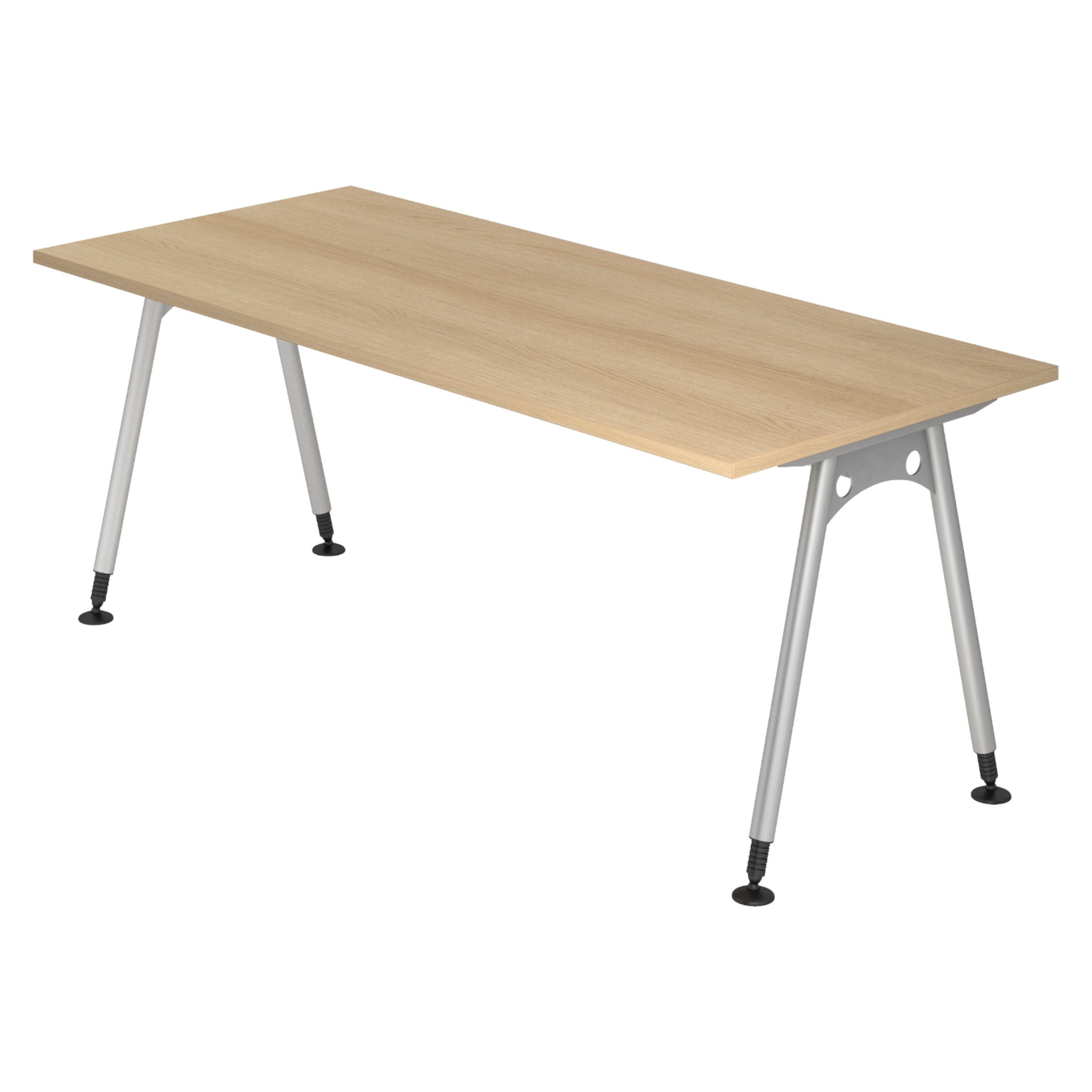 SCHREIBTISCH Serie-A 80/180/72 cm in Eichefarben - Eichefarben, Holzwerkstoff (80/180/72cm) - bümö