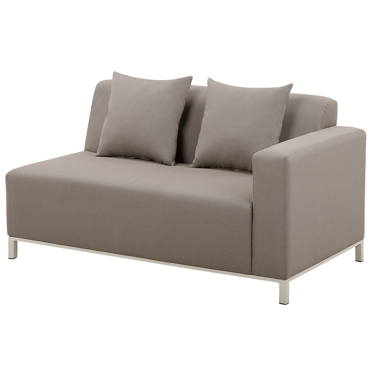 LOUNGE SET 5-Sitzer cremeweiß linksseitig modular Belize - Creme, Textil - Beliani