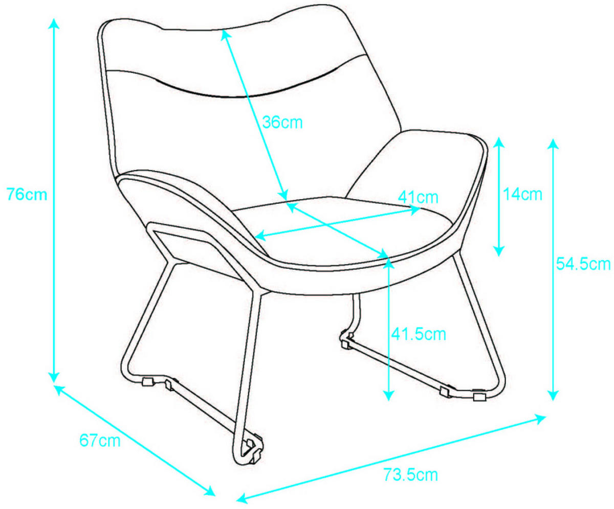 SESSEL Aliano braun - Beige/Schwarz, Textil/Metall (73/76/67cm) - Mr. Deko