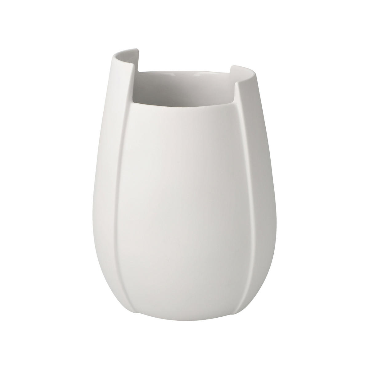 VASE Ova weiß 16 cm - Weiß, Keramik (16cm) - Goebel