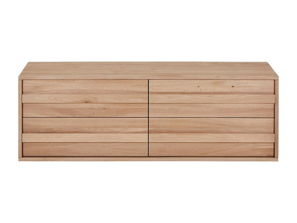 WASCHBECKENUNTERSCHRANK - 150cm x 46cm - Massivholz - naturfarben hell - SARLO - Naturfarben, Holz (150/50/46cm) - Vente-Unique