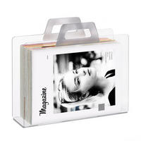 ZEITUNGSSTÄNDER - Transparent, Kunststoff (33/29/10cm) - Relaxdays