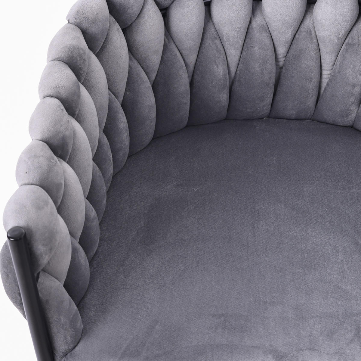 DREHSTUHL 2er-Set Grau mit 360°-Drehfunktion aus Samt - Grau, Textil (59/72/54cm) - MIVRAY