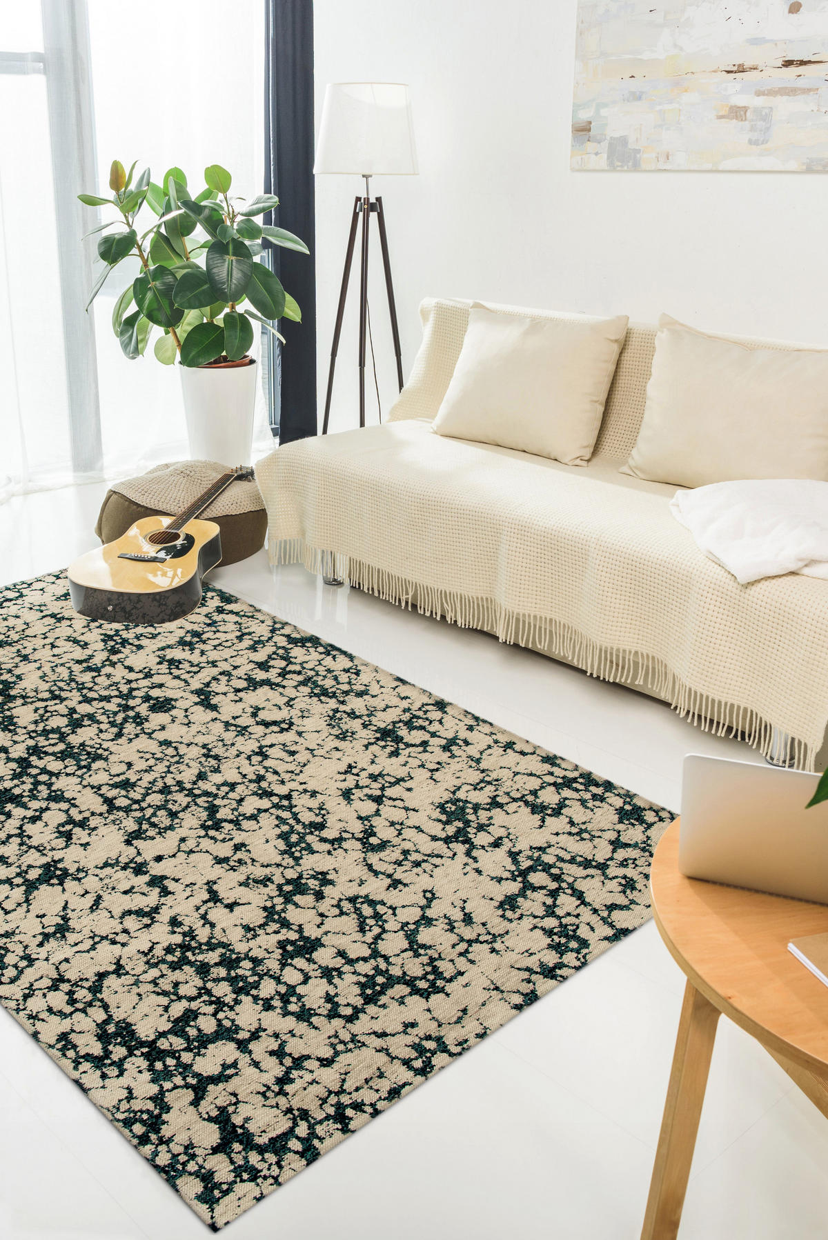 TEPPICH modern Flachgewebe GLOOM Grün 240x340 cm - Grün, Textil (240/340cm) - Novatrend