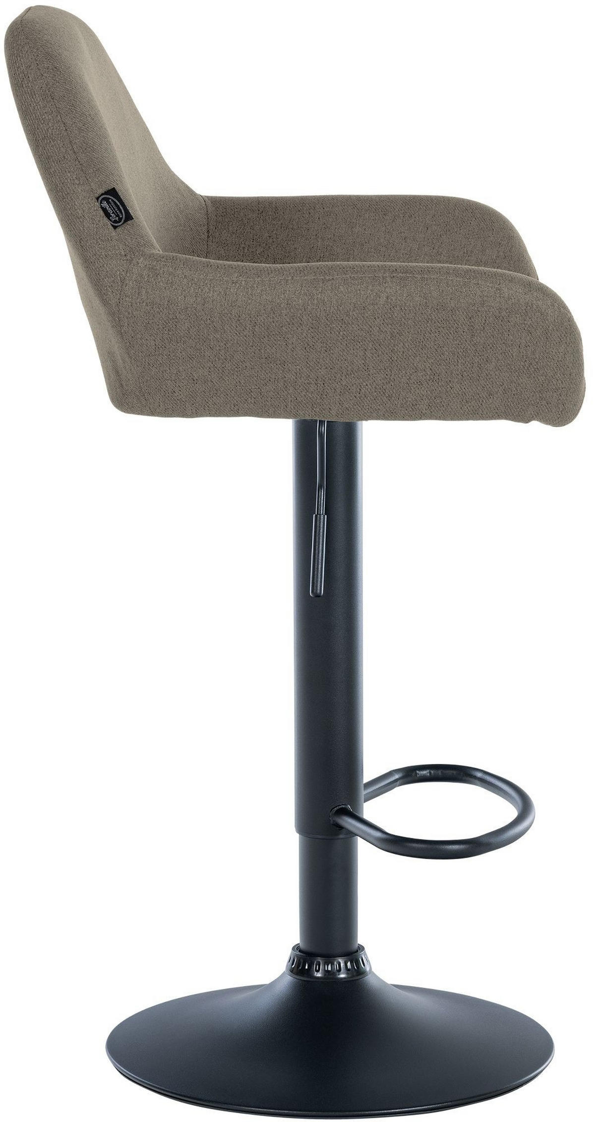 BARHOCKER Braga Stoff 89-109x51x52 cm taupe - Taupe, Textil (51/89/52cm) - furnicato