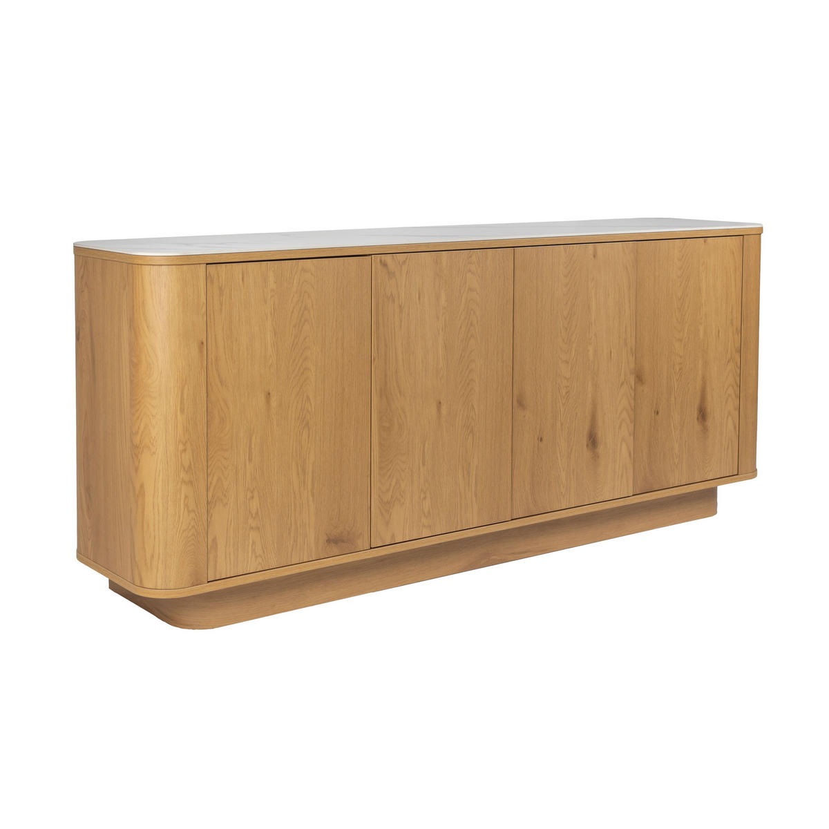 SIDEBOARD Almira Hoch 180 cm / Marmoroptik Natural - Naturfarben, Holzwerkstoff (180/75/40cm) - Housecraft Living