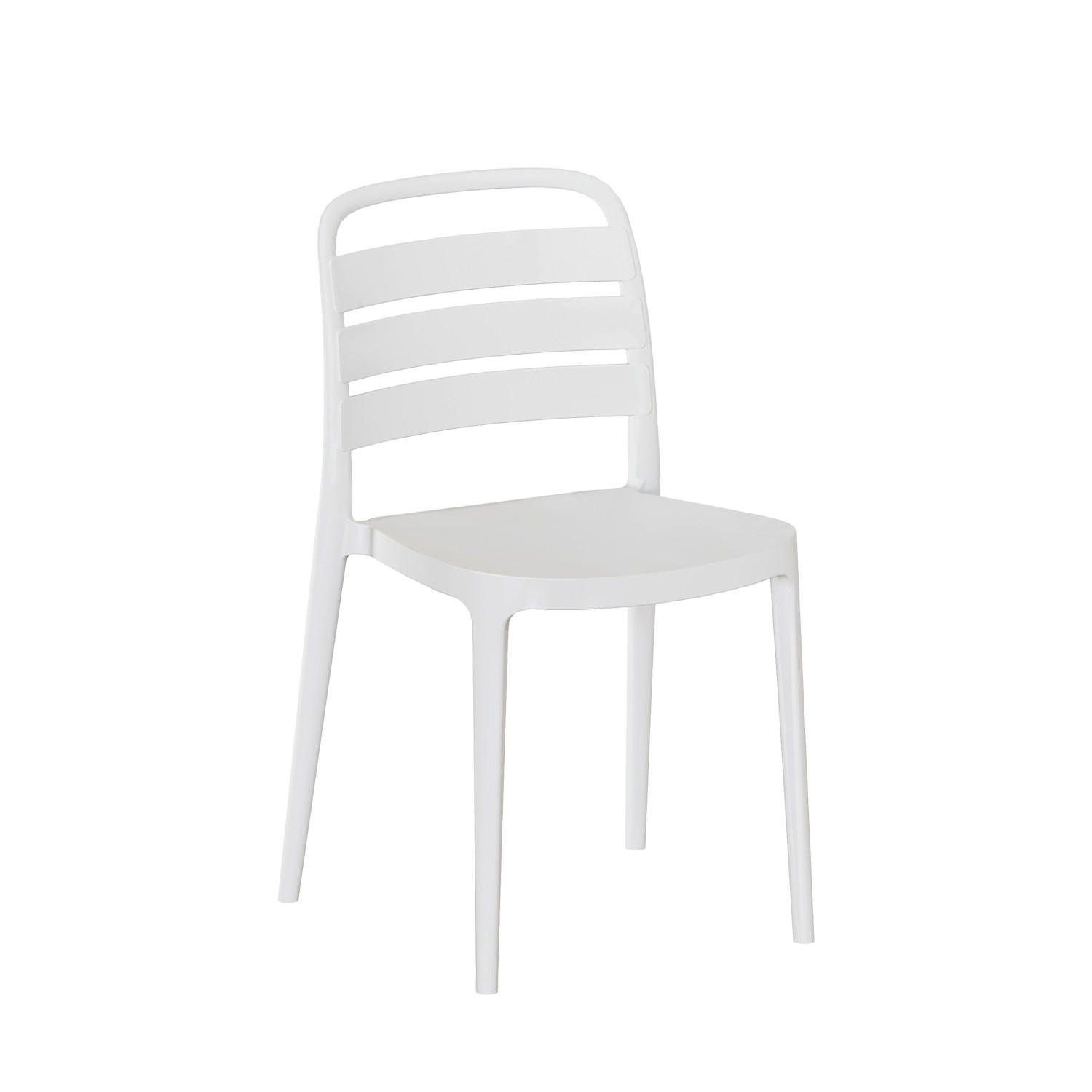 STUHL FÜR DRAUSSEN Zira Weiß 42 cm x 80 cm - Weiß, Kunststoff (42/80/52cm)